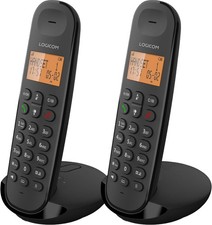 Logicom ILOA 255T Schnurloses Festnetztelefon Duo mit Anrufbeantworter, DECT/GAP