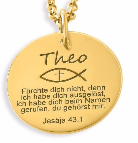 Taufkette vergoldet tauffisch - vergoldet,,