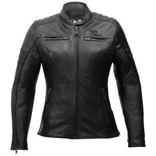 Rusty Stitches JOYCE Damen Motorrad Lederjacke - schwarz