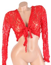 NEU Bolero Jäckchen mit spitze und Strick 34-36-38-40  Cardigan Schulterjacke