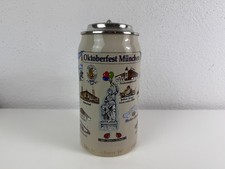 Oktoberfest Bierkrug Steinkrug Steinzeug Steingut Masskrug Zinndeckel 1l rar