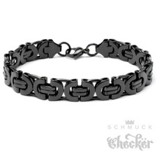 Edelstahl Herren Armband gold silber schwarz Königskette Armkette Hiphop Biker