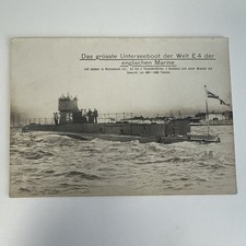 HMS Submarine E4 Royal Navy Postkarte 1.WK