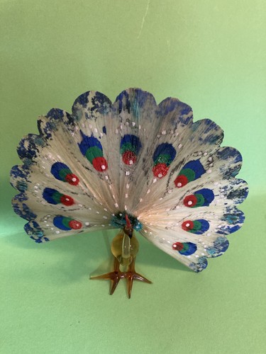 Vintage glas pfau lauscha - glas,
