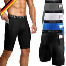 Herren Kompressionsshorts Schnelltrocknendes Baselayer Tights Kurz Sporthose