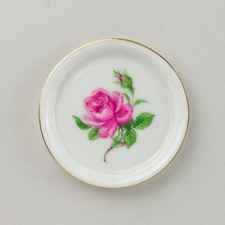 Meissen Untersetzer Rote Rose 7 cm 1. Wahl Neuware