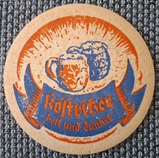 Alter Bierdeckel --- Köstritzer Schwarzbierbrauerei
