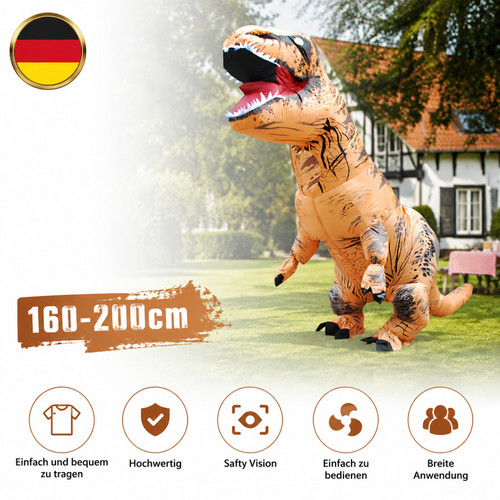 Aufblasbares kostüm dino - aufblasbares,