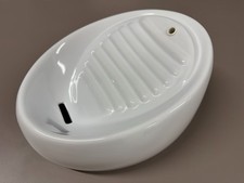 Katzenbrunnen Keramik weiß ohne Pumpe und Auffangbecken