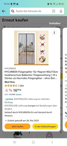 Fliegengitter magnetisch - 2x,