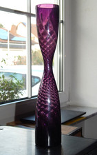 Studioglas Vase violettes Glas