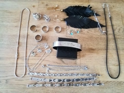 Edelstahl schmuck konvolut - schmuck,