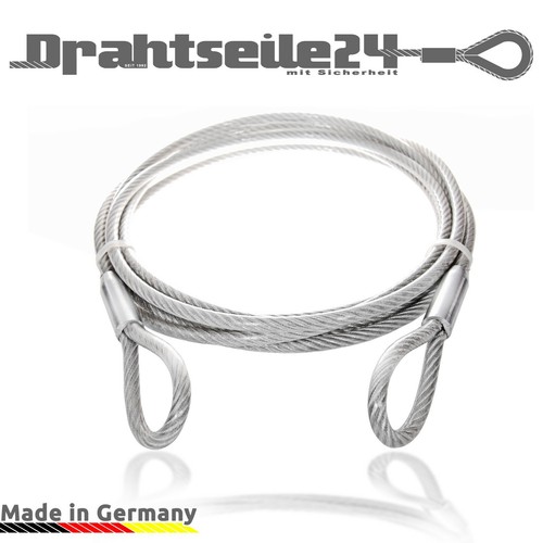 Stahlkabel mit schlaufen 2m - 1m,