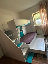 Kryspol Etagenbett für Kinder Party 16 Stockbett mit Treppe und Bettkasten 