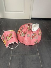 ?Lampenschirm ca. 40  cm mit Kinderzimmer Alf Motiv , Stoff Rosa Wandlampe