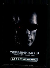 Arnold Schwarzenegger Terminator 3 Autogrammkarte ohne Signatur ## BC 186312