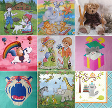4 Servietten Kinder Tiere verschiedene Motive zur Auswahl 33 x33 cm