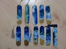 Lesezeichen "Ocean", Pouring in Resin, Bookmark Ozean, Meer