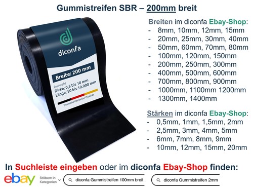 Gummistreifen 200mm 20cm breit