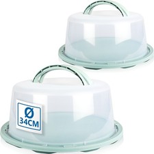 2x Kuchen Transportbox rund