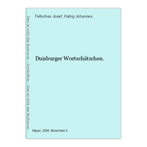Duisburger wortschätzchen - duisburger,