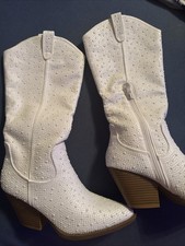 Damen Stiefel Von Sheln Große 7,5 39 Weiß Ungetragen