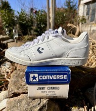 Vintage Converse Jimmy Connors Tennis Shoes Sneaker Cons, Weapon, Startech US8.5