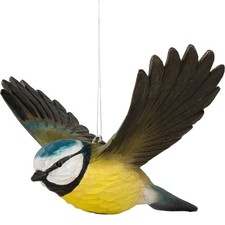 Wildlife Garden DecoBird - Fliegende Blaumeise - Handgeschnitzter Vogel aus Holz