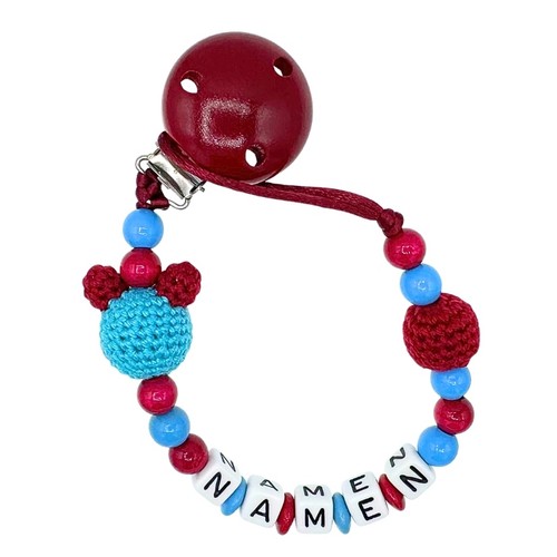Schnullerkette mit wunschnamen - schnullerkette,