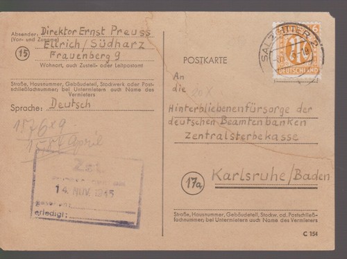 Post 20b salzgitter - am-post,mi.,