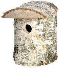 Dobar Nistkasten aus Birkenholz Einflugloch 32 mm 14 x 22 x 24 cm  Nistkasten