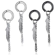 Klapp Creolen Feder Anhänger