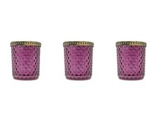 3er SET Windlicht Teelichtglas