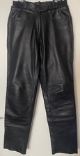 Schwarze Kombi Lederhose Damen