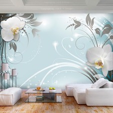 Blumen Orchidee Abstrakt VLIES FOTOTAPETE 3D WOHNZIMMER TAPETE WANDBILD XXL