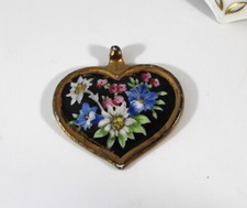 Rosenthal Selb Bavaria Waldershof Porzellan Schmuck Anhänger Herz, Handmalerei