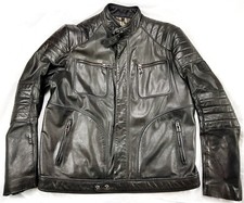 Belstaff Weybridge Racer-Schwarz Master-Elite-Luxus-Leder-Jacke Gr.58 XXXXL