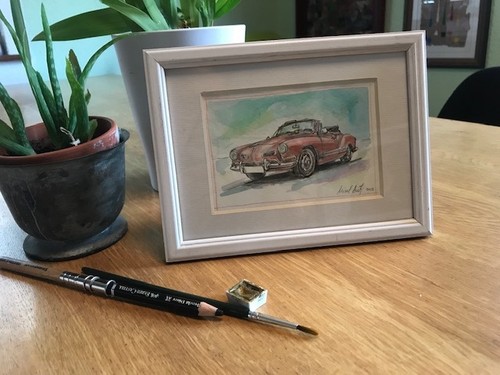 Original aquarellbild mit - original,