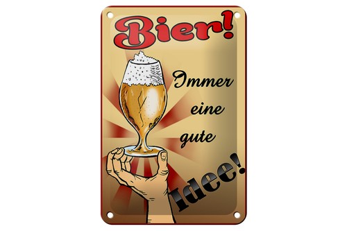 Blechschild alkohol 12x18 - alkohol,