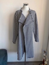 Damen Mantel L Hahnentrittmuster Kariert