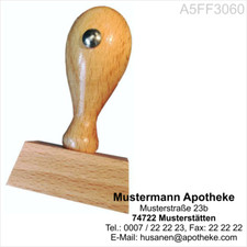 Holzstempel mit Wunschtext 4-7