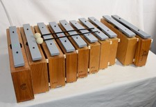 großes SONOR METALLOPHON SET KS50 Klingende Stäbe Satz Deep Bass him Bar Metal