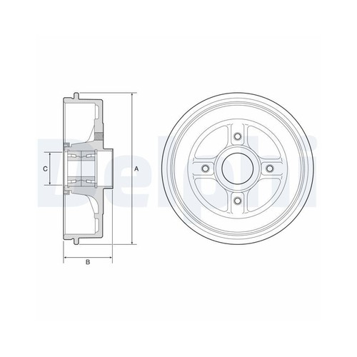 Delphi bfr595 bremstrommel - bfr595,