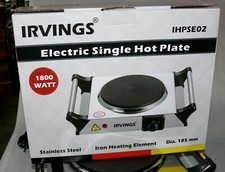 Irvings IHPSE02 Elektro Kochplatte Kochfeld 1800W Camping Garten Kochen Edelstah