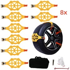 8tlg Auto Stabile Schneeketten Anfahrhilfe Schnee Reifenkette Eis Reifen Stabile