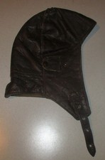 vintage antike Motorrad Lederkappe Haube Mütze Oldtimer Cabrio