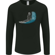 Surfende Skelett Surf Skull Herren Langarm T-Shirt