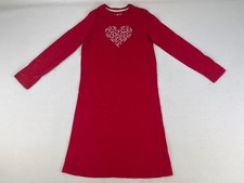 Mädchen Langarm Schlafkleid Kleid Nachthemd Gr. 110 / 116 von TCM Tchibo in Rot
