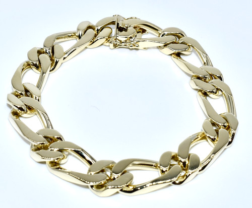 Figaro armband massiv 585 14 - figaro,