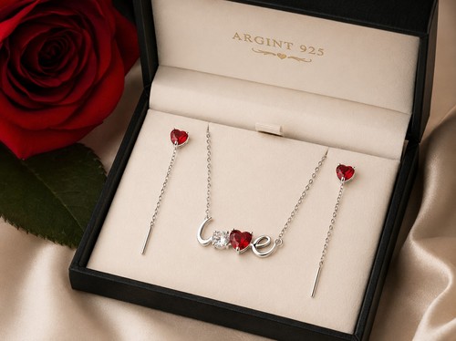Set aus ohrringen und - set,